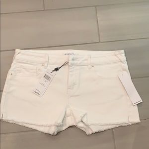 white jean shorts